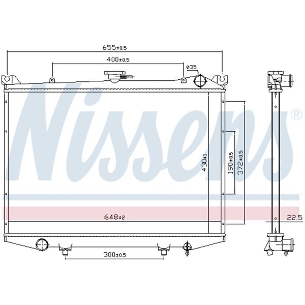 KüHler WasserküHler FüR Nissan Pick-Up Terrano I D21 2.5 D 4WD WD21 2.7 TD-image