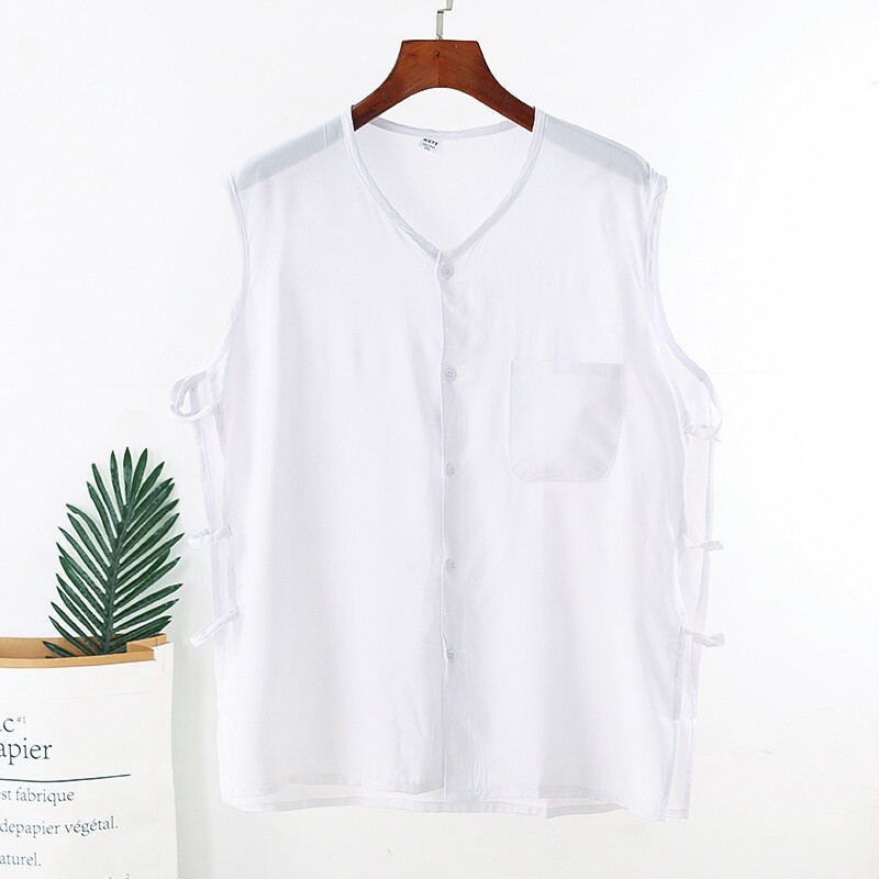 Men Sheer Sleeveless Button Up Vest Waistcoat Casual Gilet Summer Casual  Tops