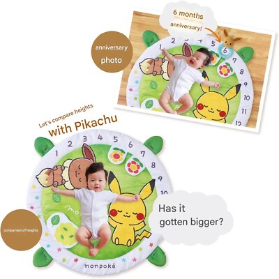monpoke ベビージム Pokemon Monpoke Baby Gym Play Mat Rattle Pikachu Eevee Newborn Toy