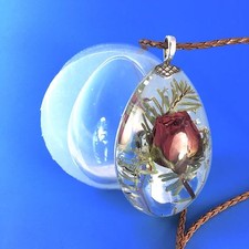 ALAMOULD CLEAR SILICONE MOLD MP021 SMOOTH LARGE DROP PENDANT MOLD, DIY JEWELRY
