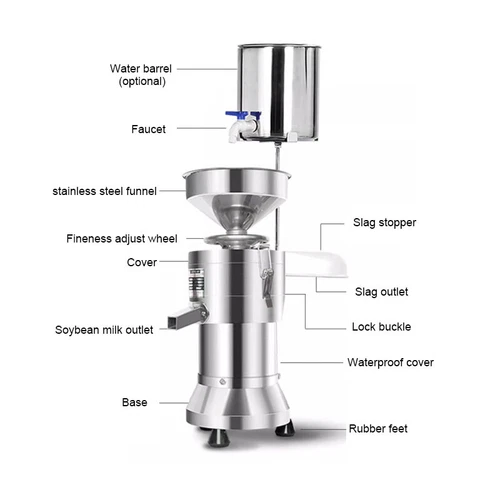 Stainless Steel Slag Separated Soybean Milk Maker Soybean Grinding Machine 1100W - Picture 6 of 13