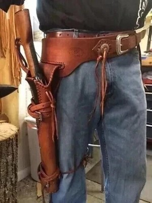 Western Tanned Leather Leg Holster Fits Rossi Ranch Hand Henry Mares Leg