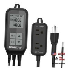 Reptile Thermostat, Light Timer for Temperature and Lighting Control, Day