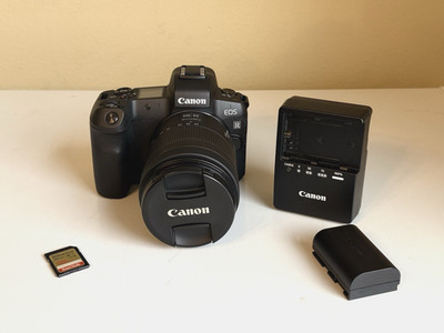 Canon EOS R 30.3MP Camera LOW SHUTTER + RF 24-105mm f/4-7.1 Lens SD Card Charger