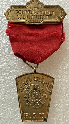 76th Convocation Cincinnati 1891 - Royal Arch Masons - Grand Chapter Ohio Medal