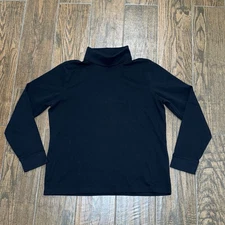 LL Bean Womens Black Longsleeve Mock Turtleneck Size. Large