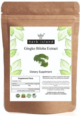 Ginkgo Biloba Extrakt 100% organisch unterstützt Gedächtnis & Fokus höchste...