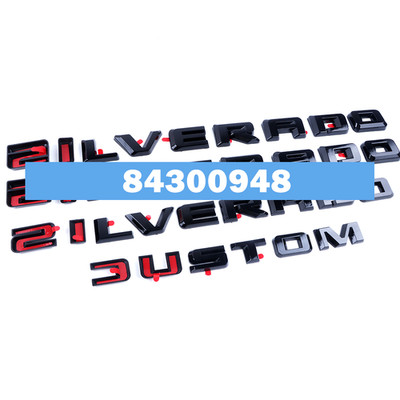 Gloss Black For Silverado Custom Emblem Nameplate Badge Kit Overlay 2019-2025