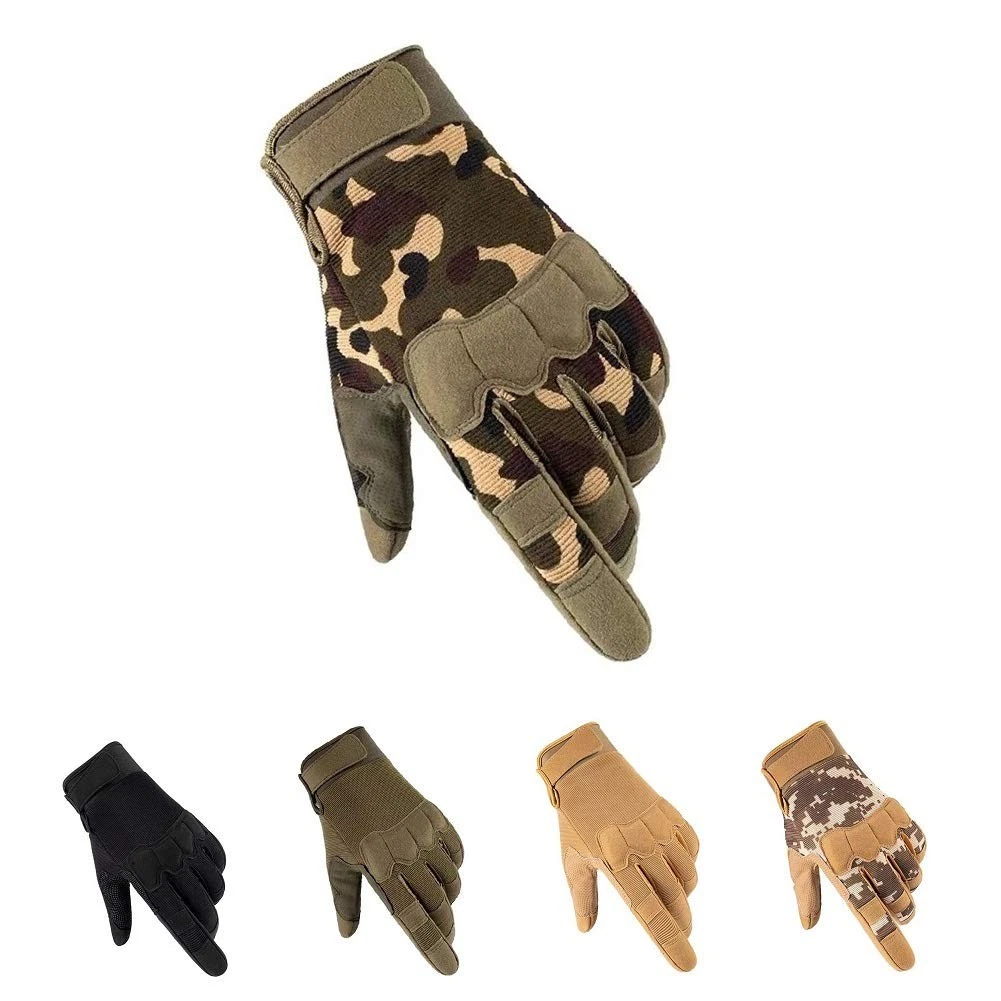 Full Finger Tactical Gloves, Touch Screen Knuckle Protective Breathable Light...