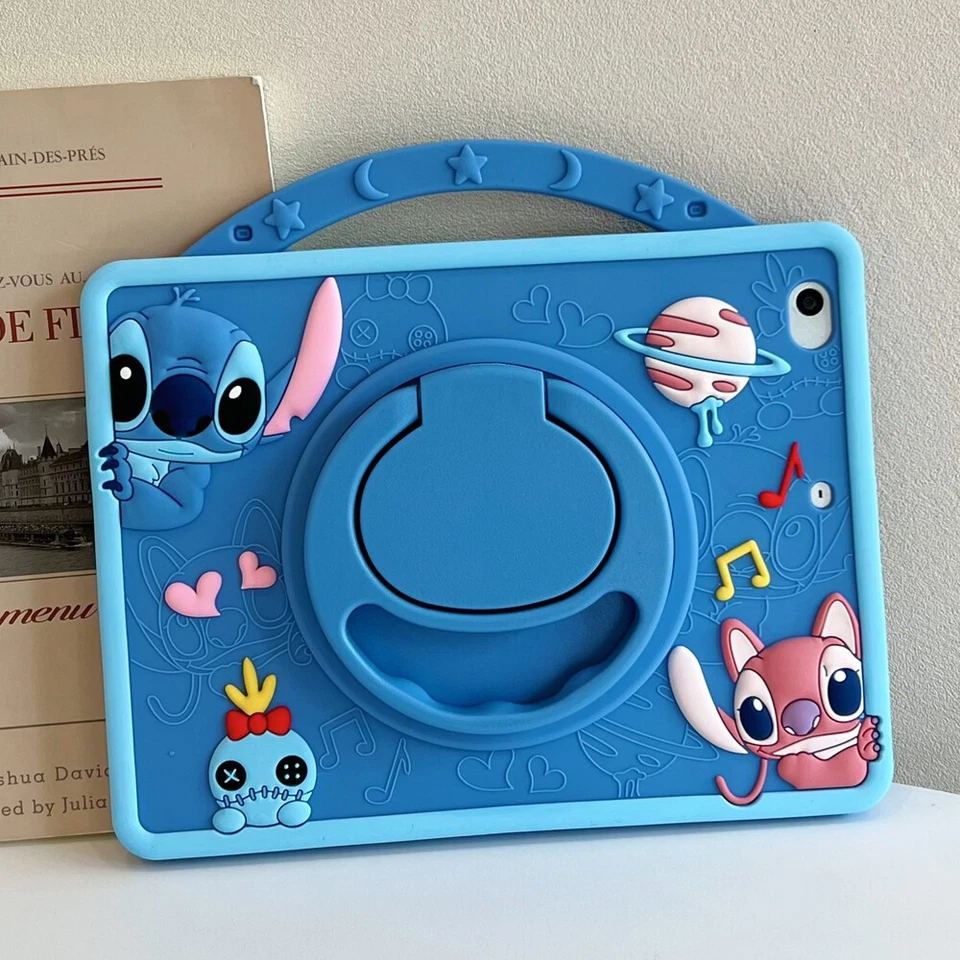 Stitch Kids Shockproof Case For iPad7/8/9/10th Gen Air5 10.2 10.9 360 Rotation - Image 2 of 4