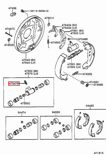 Genuine Yaris NCP11 NCP10 KSP90 KSP130 Rear Drum Brake Cylinder Bleeder Nipple - Picture 10 of 20