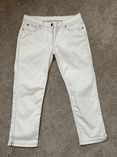 CREW ladies off white three quarter length jeans size 12