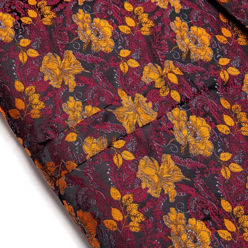 Men's Tuxedo Vest & Bowtie/Necktie Set, Classic Formal Waistcoat Paisley Floral - Picture 218 of 224