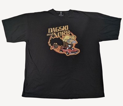 Nickelodeon Black Dagi and Norb Graphic T-Shirt 100% Cotton XXXL