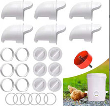 Chicken Feeder Poultry Feeder DIY Gravity Feeder Ports Hole Saw Kit for Bucket