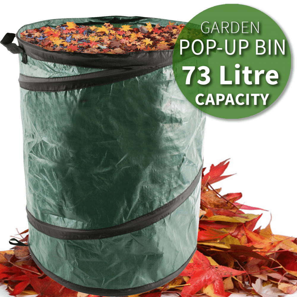 UKDJ Garden Pop Up Bin Carry Handles & Tipping Strap Waste Refuse Grass Leaves