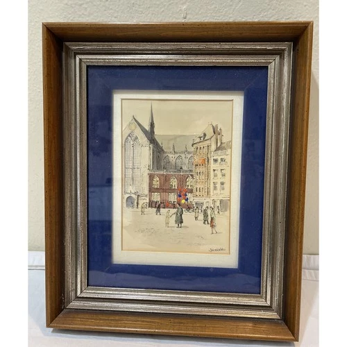 Original John Wolden? Pen and Ink Picture Framed