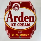 Arden Ice Cream Porcelain Enamel Classic Vintage Sign 8.5" x 10" For Vital Energ