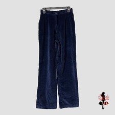 VTG 70s 80s Womens XS Corduroy High Rise Wide Leg Pants Preppy Grunge Pockets