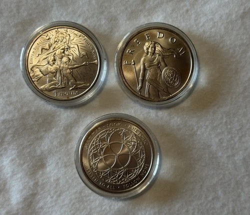 3-1oz Silver Shield Rounds. .999 Fine Silver