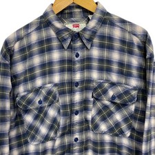 Vintage 90's Levi's Flannel Shirt Mens L Plaid Long Sleeve Button Up READ