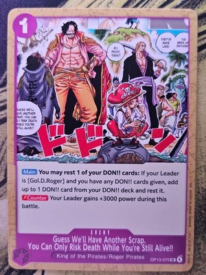 Guess We'll Have Another Scrap...OP13-075 Carrying On His Will One Piece NM