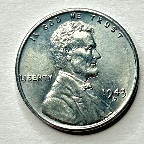 Uncirculated 1943-D Denver Mint Steel Lincoln Wheat Cent - 03