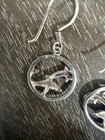 Vintage Sterling Silver Dolphin Dangle Earrings Roma 925 — photo 4