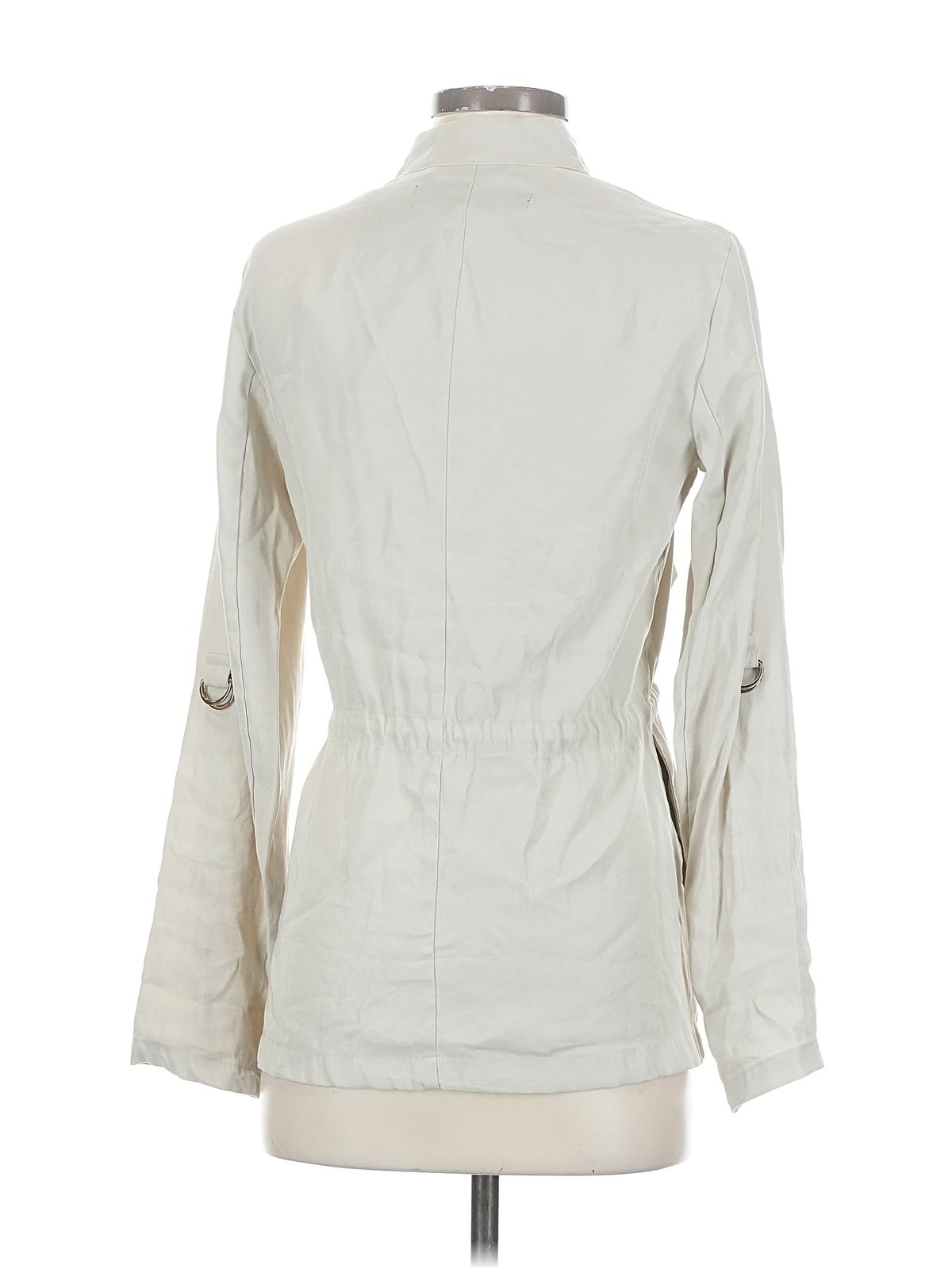 Zara Women Ivory Trenchcoat XS thumbnail 2
