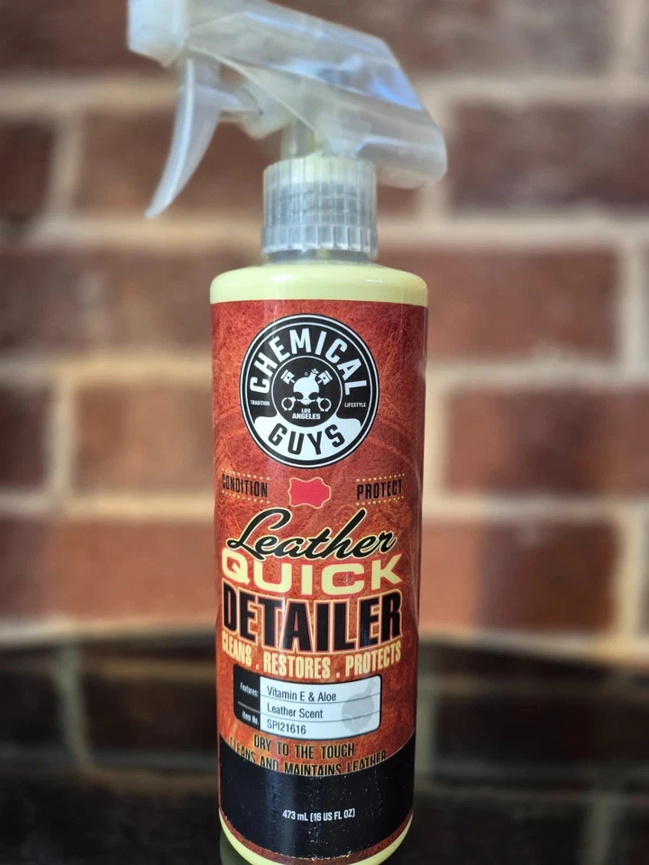 Chemical Guys Leather Quick Detailer, Matte Finish Leather Care Spray 16oz 473ml