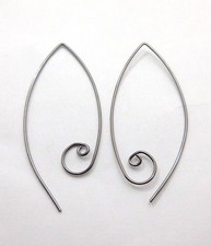 16 Pcs 48X19mm Earring Finding Wire Black Gold Plated Jewelry Making