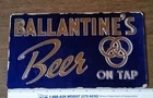 Vintage Ballantine Beer Sign Cardboard Standup On Tap