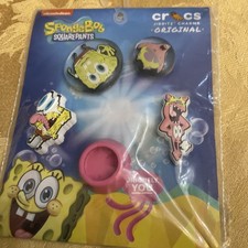 NIP Uniquely You Crocs Jibbitz Charms SpongeBob SquarePants Bubble 5 Pack