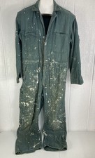 Vintage Sears Paint Splattered Coveralls Jumpsuit Green Mens Medium