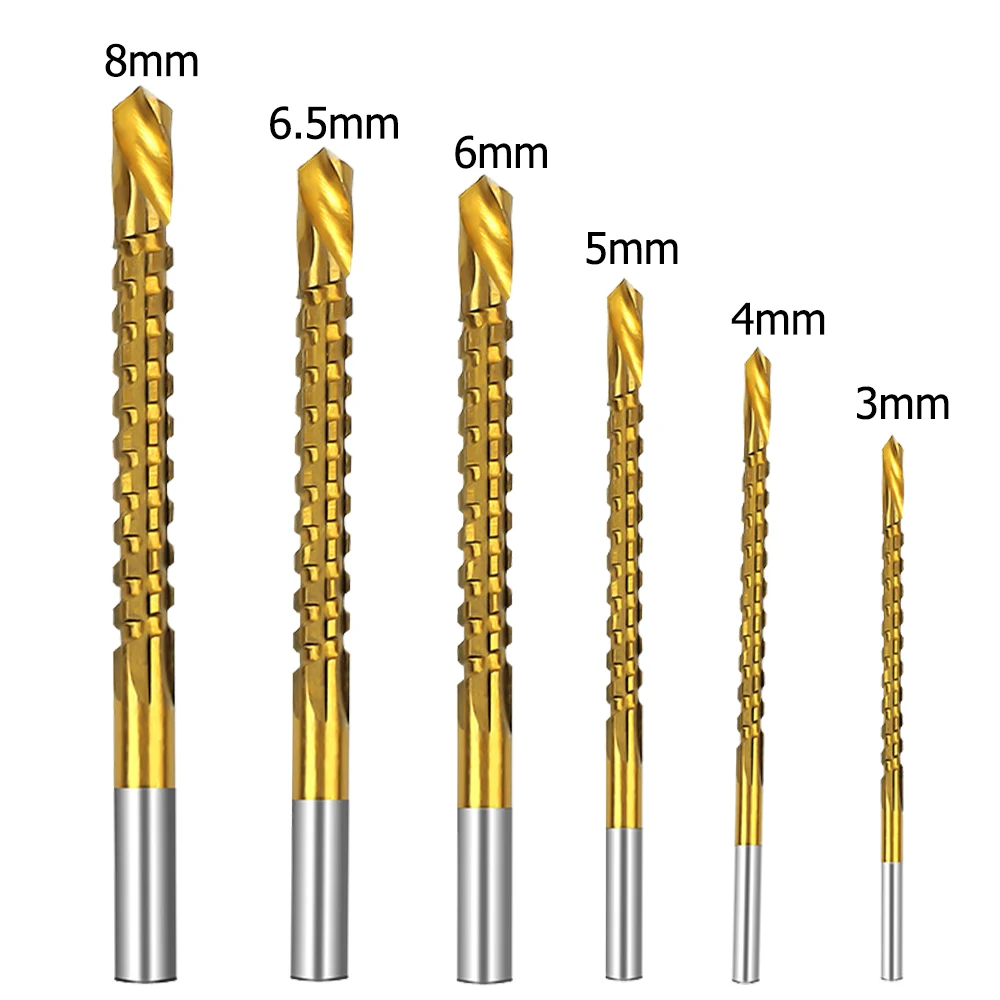 6PCS Cobalt Drill Bit Set Serrated Spiral Screw Extractor Tool