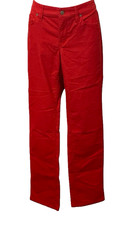 Ann Taylor Loft Womens Modern Straight Leg Corduroy Pants Size 28/6 Burnt Orange