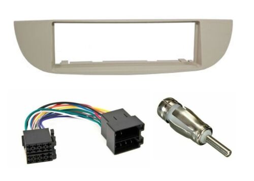 STEREO SINGLE DIN FASCIA FACIA SURROUND PANEL KIT IVORY BEIGE FOR FIAT 500 - Picture 1 of 1