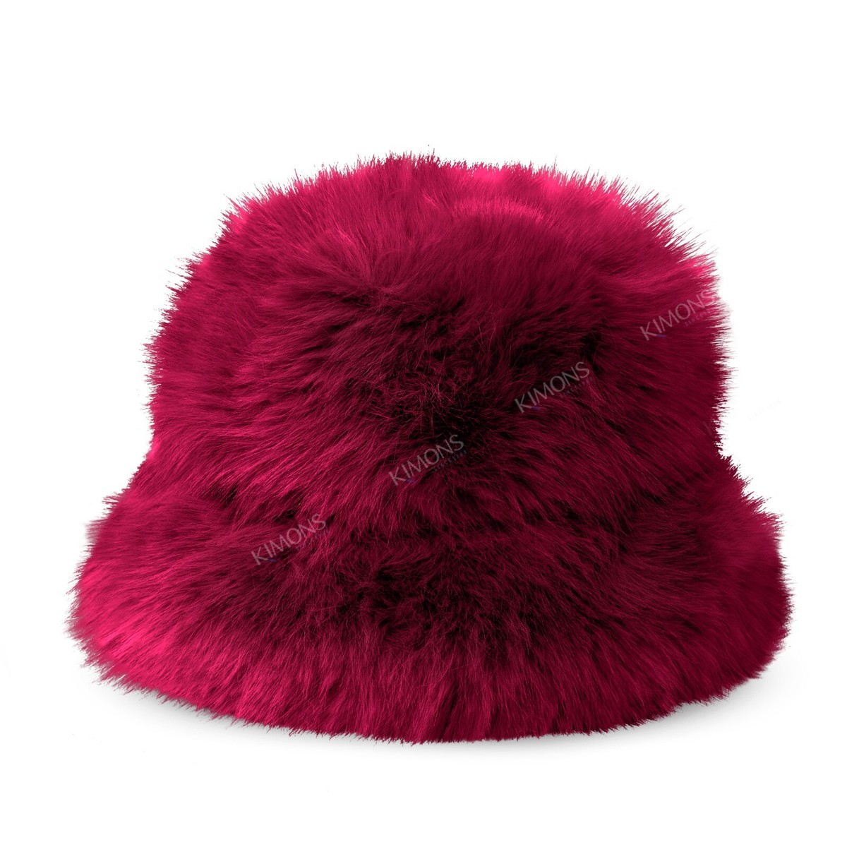 Thick Furry Fluffy Faux Fur Bucket Hat Warm Fisherman Plush 