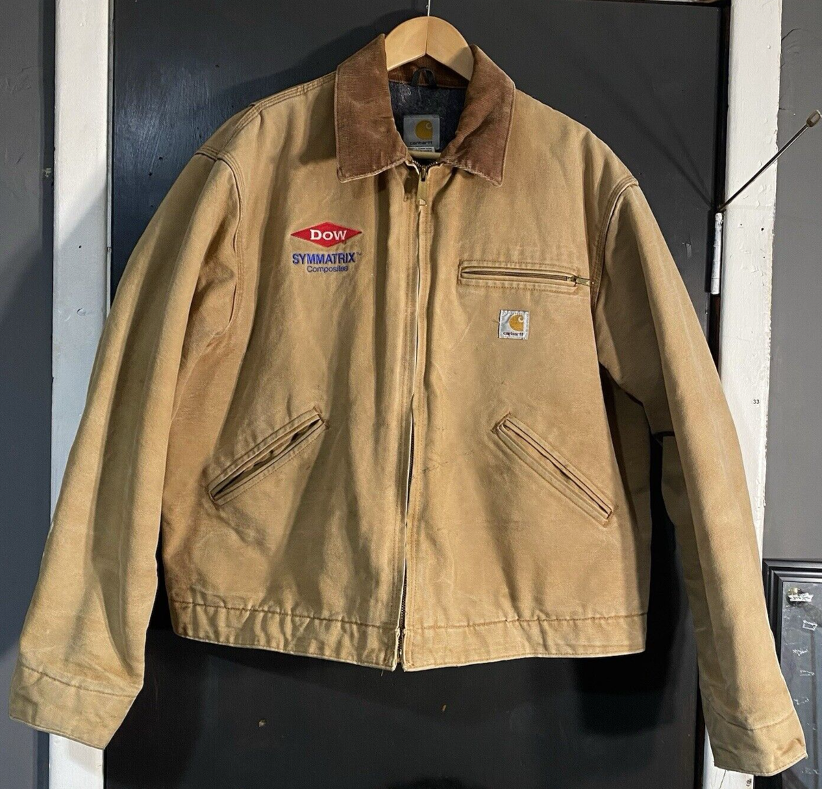 Vintage Carhartt J01 BRN Detroit Blanket Lined Jacket with Vintage Carhartt J01 BRN Detroit Blanket Lined Jacket with