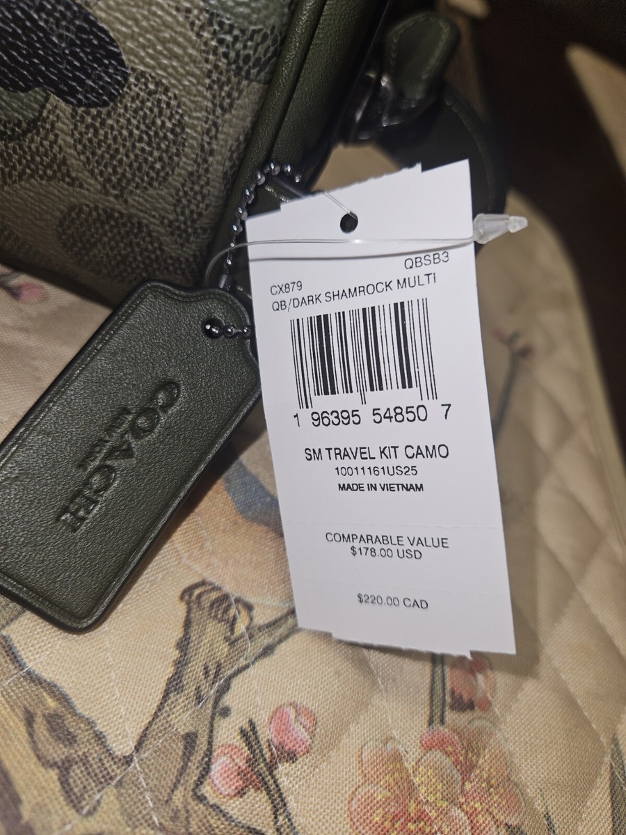 AMBUSH 1211211019 関税送料込 Coach Small Travel Kit-CX879 Signature Camo Print - Shamrock