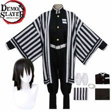 Anime Demon Slayer Kimetsu no Yaiba Iguro Obanai Cosplay Costume Wig Fancy Dress