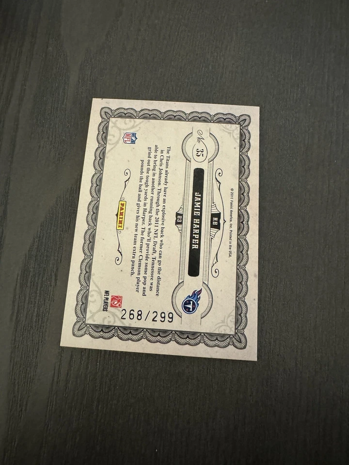 2011 Panini Gold Standard Gold Leaf Rookies /299 #35 JAMIE HARPER Rookie Card RC - Image 2 of 2