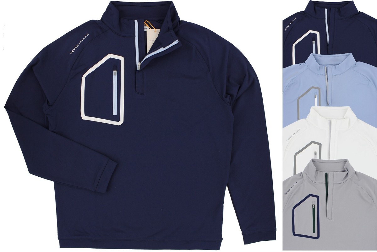 Peter Millar Men's Forge Performance Quarter-Zip Pullover Crown
