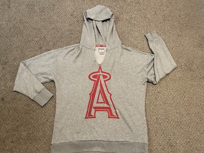 Pink-Victoria Secret 5th & Ocean Hoodie M Women LA Angels MLB Sweater RARE NICE