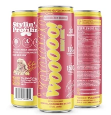 WOOOOO ENERGY DRINK by Ric Flair  12 PACK STRAWBERRY BANANA