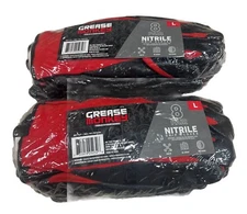 GREASE MONKEY Nitrile Coated Work Gloves, Size Large, (16 PAIRS)