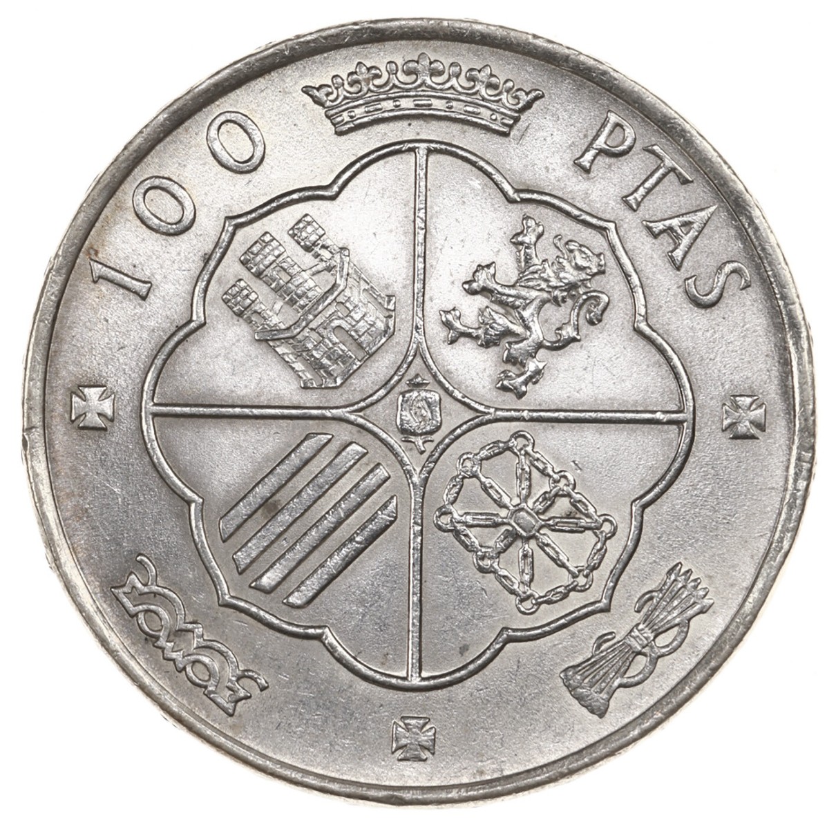 Raw 1966 Spain 100 Pesetas PTAS Francisco Caudillo Silver Coin | eBay