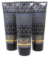 Bath Body Works Vanilla Noir Men's Ultra Shea Body Cream 8oz Lot of 3 Mens New