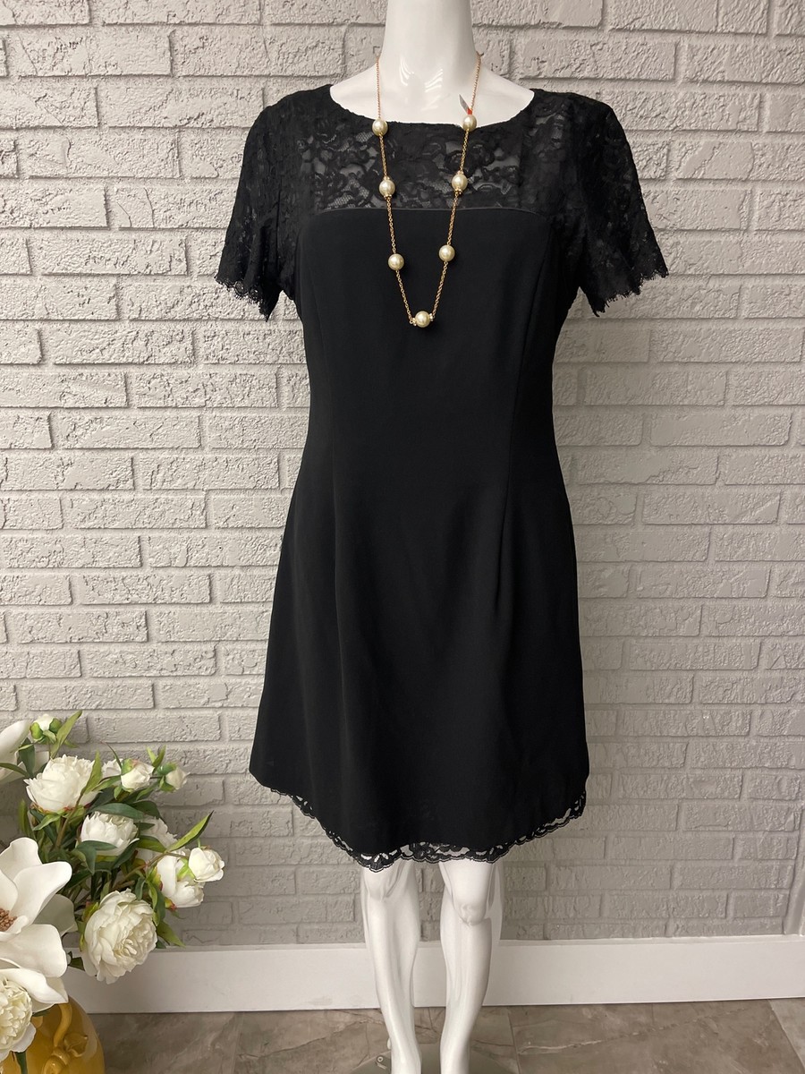 chinese dress ladies Liz Claiborne Black Lace Dress. Size 10. RS 87