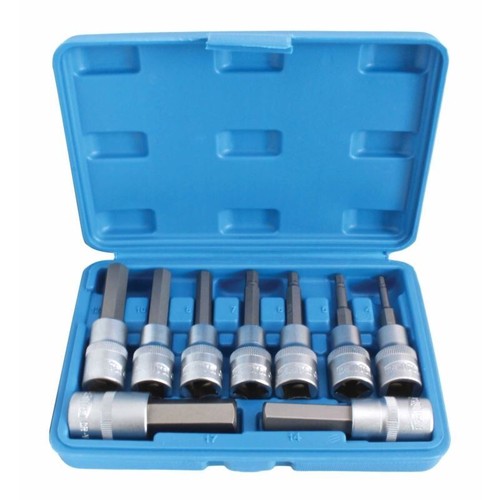1/2" Sechskant-Bitset H4-H22 – 17-tlg., Chrom-Molybdän, Im Koffer, Für Schlagwerkzeuge